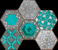 Tubadzin Lace Absinthe mozaik 28,9x22,1 cm