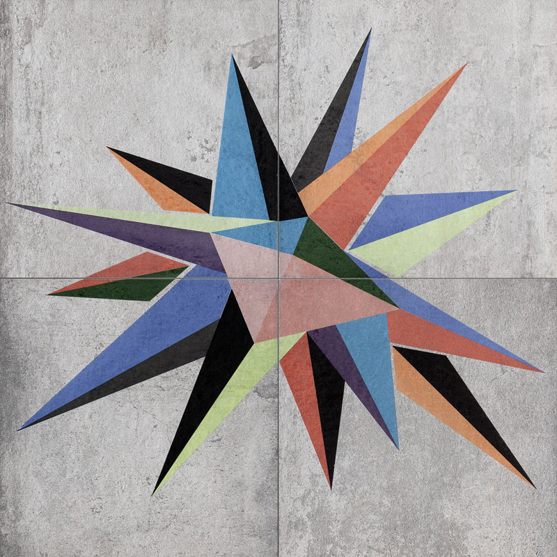 Tubadzin Berlin Tempelhof Stern dekorkép 4 x 59,8 x 59,8