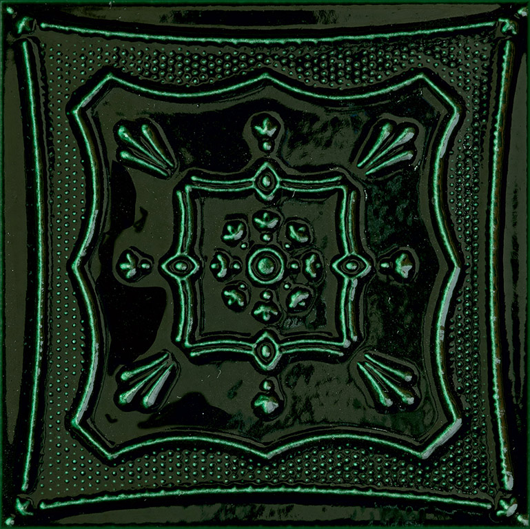 Tubadzin Tinta Green dekorcsempe 14,8 x 14,8