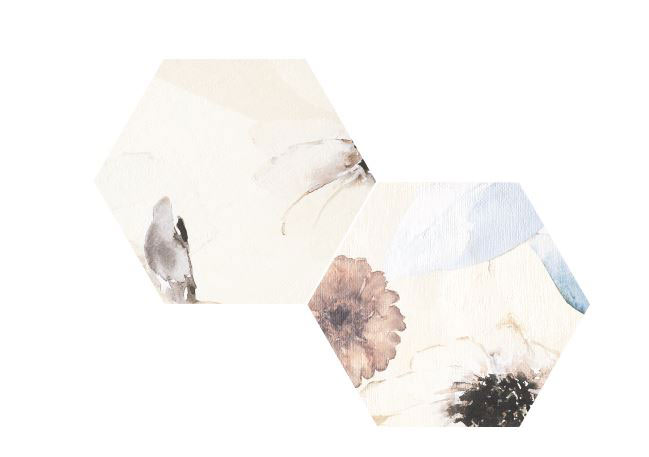 Tubadzin Mild Garden Hex mozaik 22,1 x 19,2